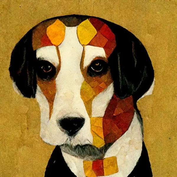 Beagle in the style of Jean-Michel Basquiat