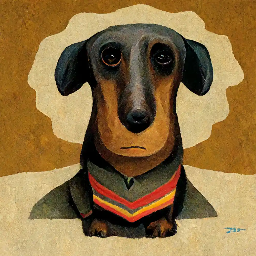 Dachshund_style_Grant_Wood