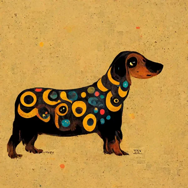 Dachshund_style_Guztav_Klimt