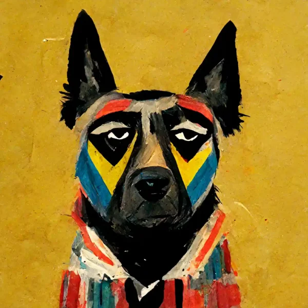 German_Shepherd_style_Jean-Michel_Basquiat