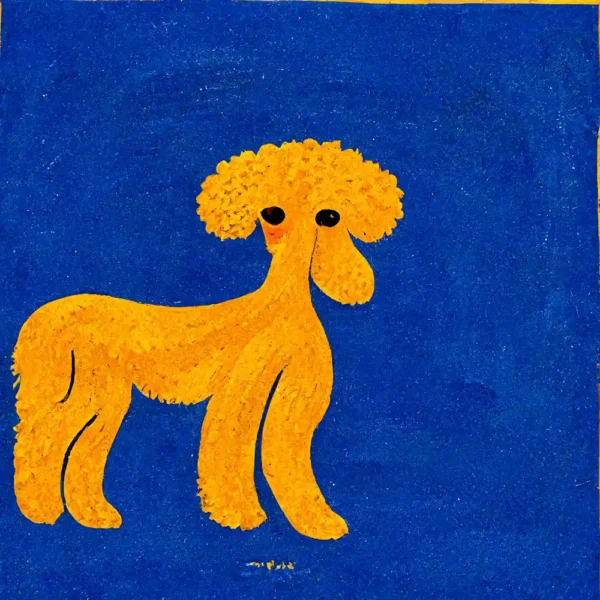 Poodle in the style of Henri Matisse