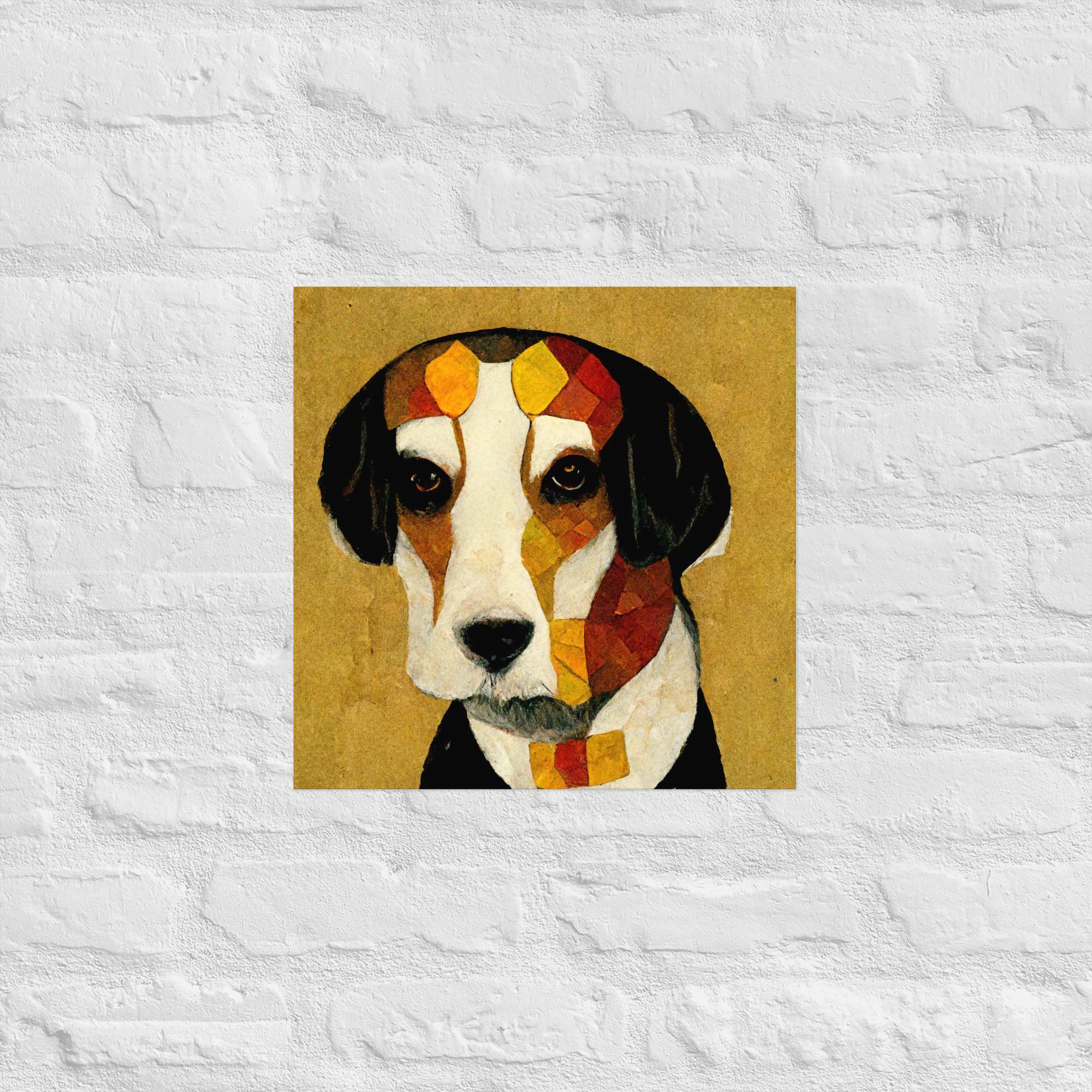 Guztav Klimt Style Beagle Poster DOGGO Art guztav-klimt-style-beagle-poster-doggo-art