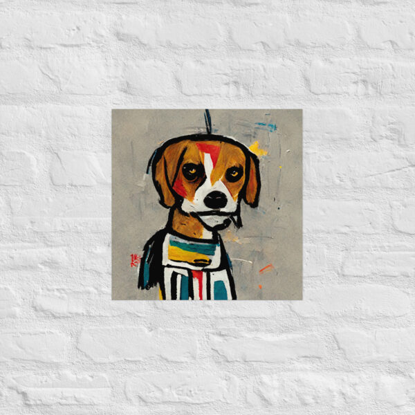 Beagle in the style of Jean-Michel Basquiat