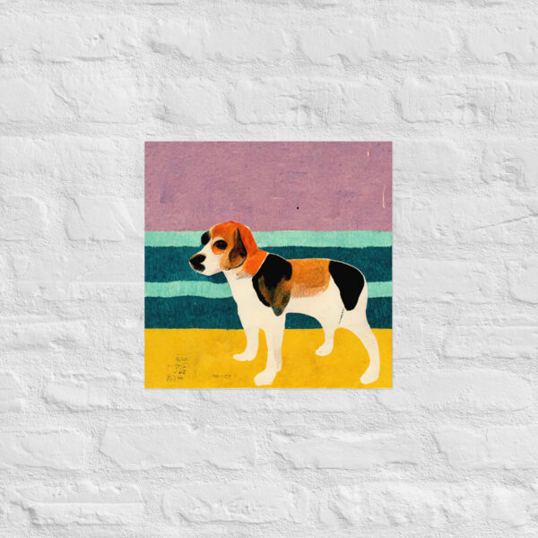 Beagle in the style of David Hockney