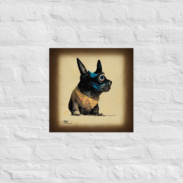 French Bulldog in the style of Salvador Dali
