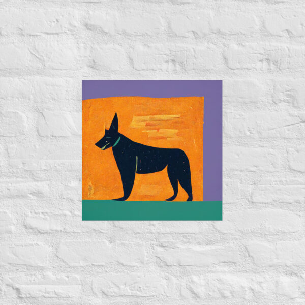 German Shepherd in the style of Henri Matisse