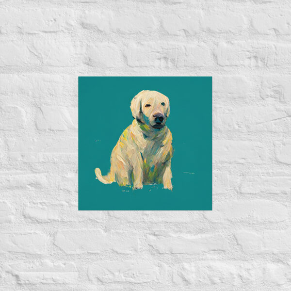 Labrador in the style of David Hockney