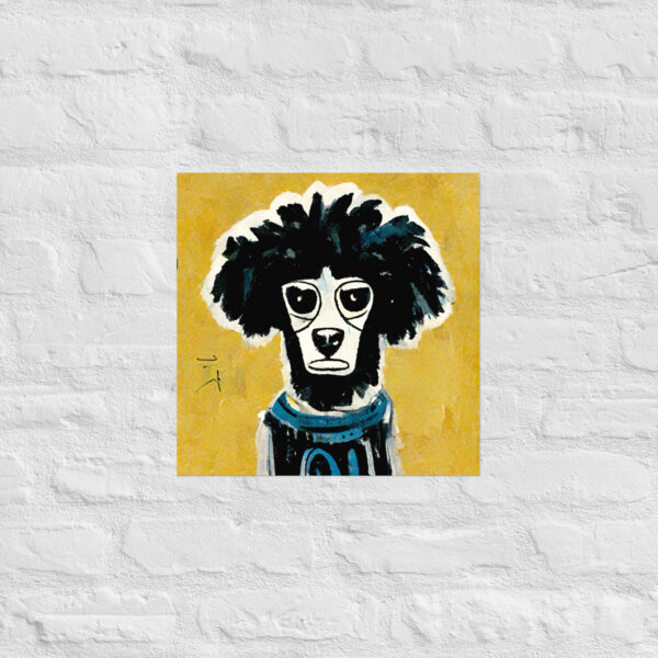 Poodle in the style of Jean-Michel Basquiat