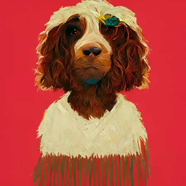 Cocker-Spaniel-in-the-style-of-David-Hockney