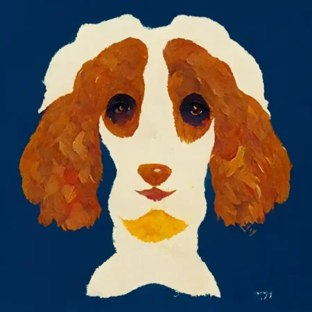 Cocker-Spaniel-in-the-style-of-Henri-Matisse