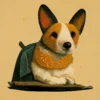 Corgi-in-the-style-of-Grant-Wood