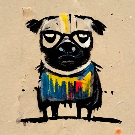 Pug-in-the-style-of-Jean-Michel-Basquiat