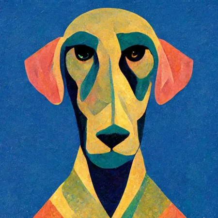 Weimaraner-in-the-style-of-Henri-Matisse