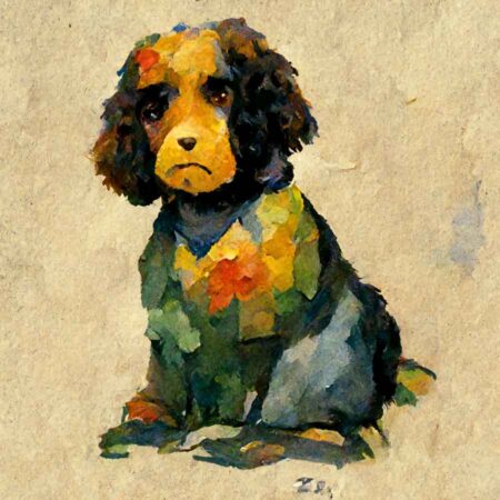 Cocker_Spaniel_in_the_style_of_Paul_Cezanne