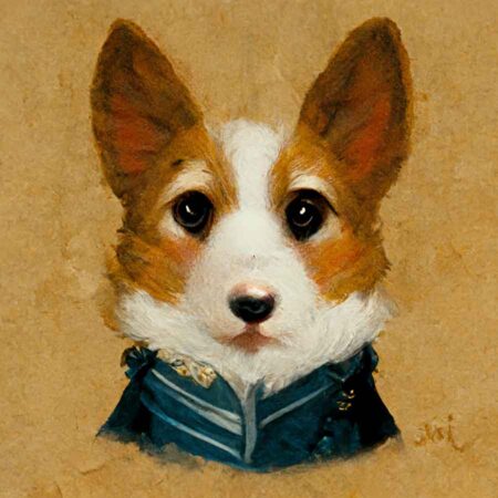 Corgi_in_the_style_of_Rembrant