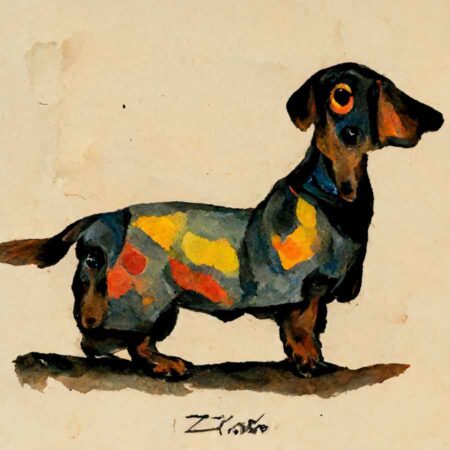 Dachshund_in_the_style_of_Paul_Cezanne