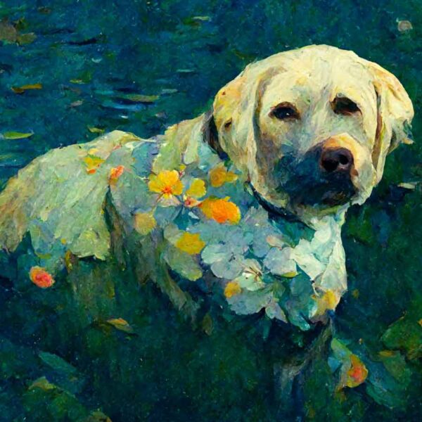 Labrador_in_the_style_of_Claude_Monet