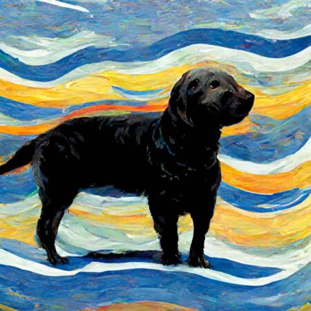 Labrador_in_the_style_of_Claude_Monet