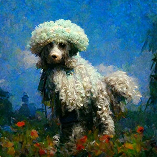 Poodle_in_the_style_of_Claude_Monet