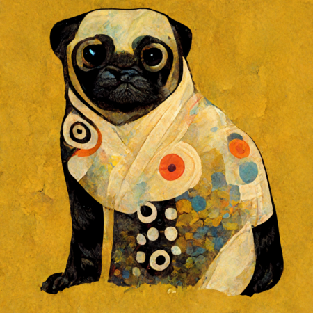 Pug-in-the-style-of-Guztav-Klimt