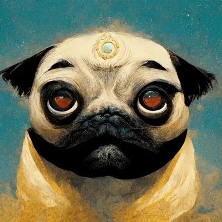 Salvador Dali Style Pug Poster