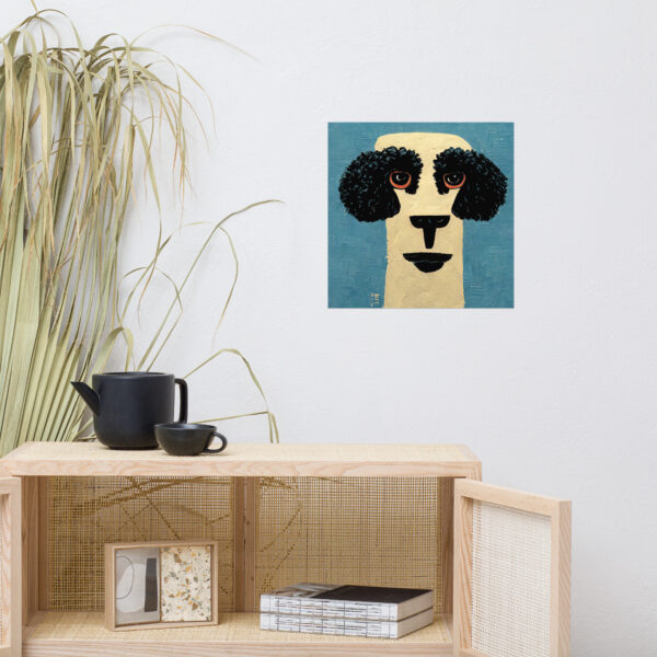 Poodle in the style of Pablo Picasso