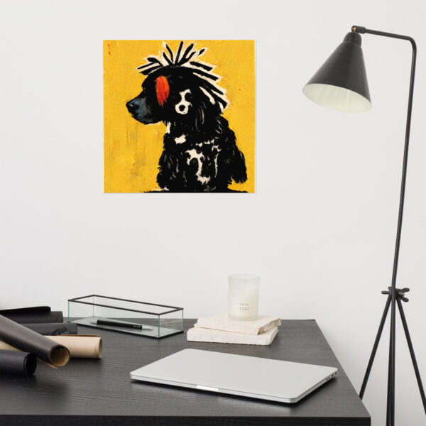 Cocker Spaniel in the style of Jean-Michel Basquiat