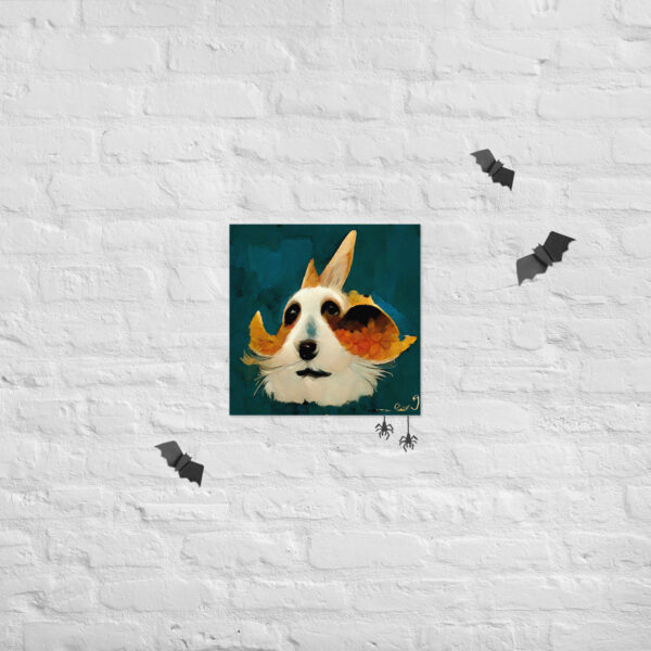 Corgi in the style of Salvador Dali