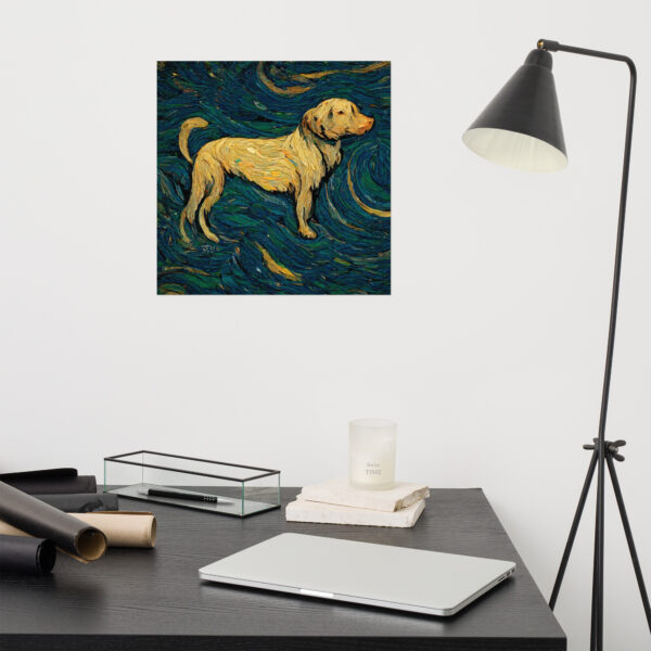 Labrador in the style of Vincent Van Gogh